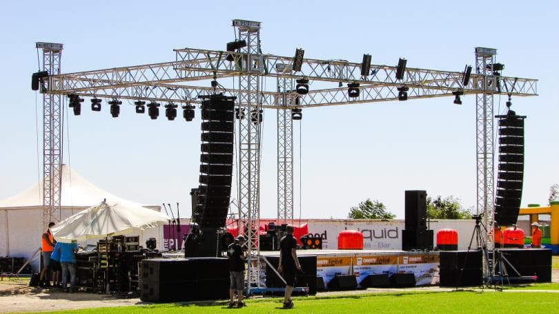 Professional sound and lighting setup in Noida